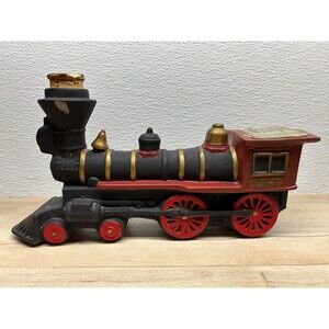 1969 McCormick Whiskey Empty Porcelain Decanter Iron Horse Steam Locomotive